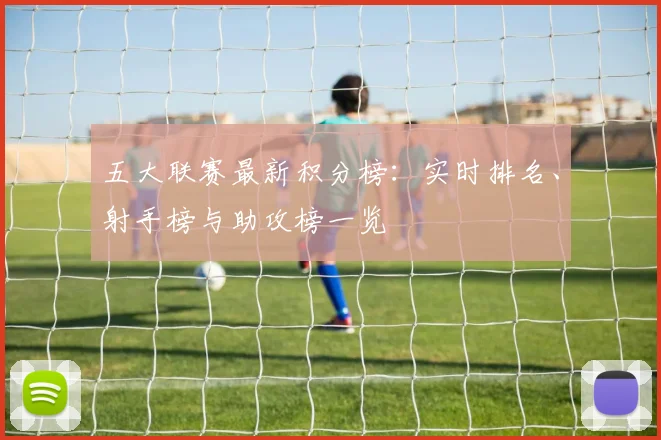 五大联赛最新积分榜：实时排名、射手榜与助攻榜一览
